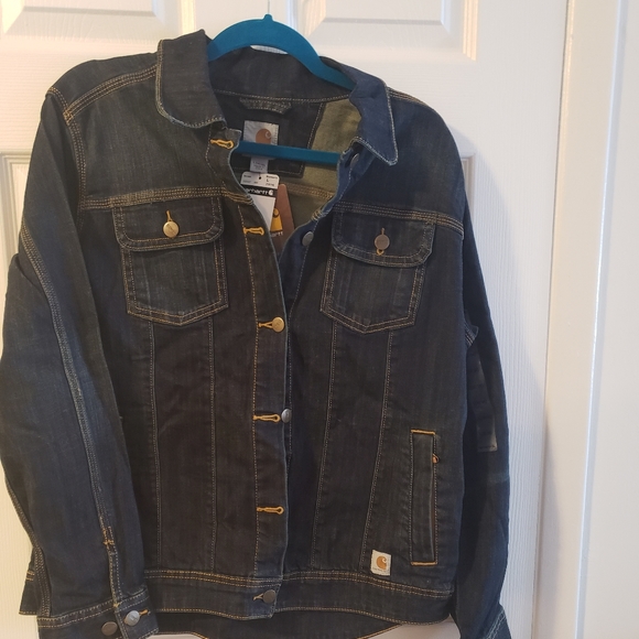 women's carhartt jean jacket